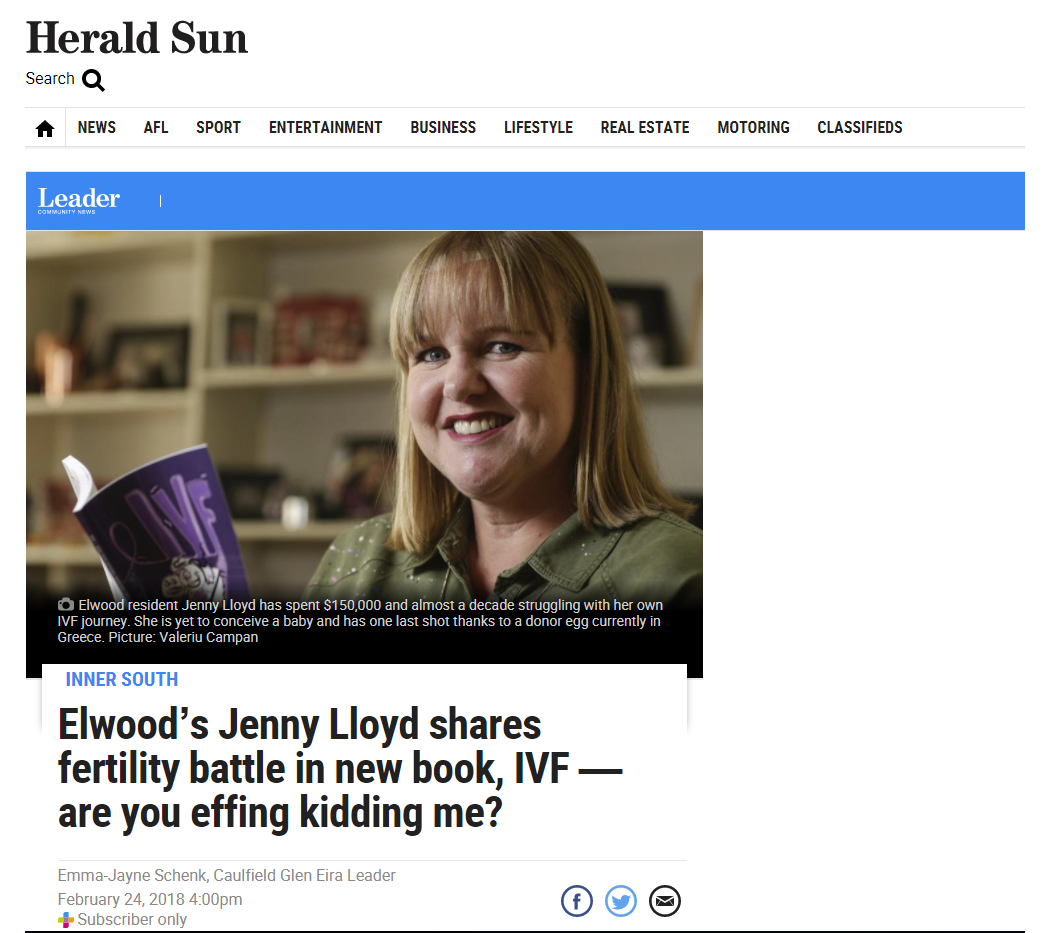 Jenny Lloyd - Herald Sun - Online - 24-02-18